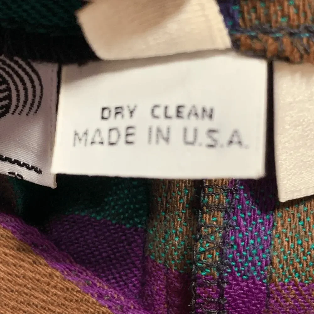 Vintage Christian Dior 80s Purple Plaid Wool Pleated Maxi Skirt Holiday Longline - Picture 8 of 11